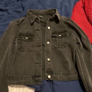 Brand New Lulus Grey Denim Jacket NWT